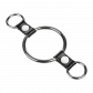 8220 Metal Cockring with Attachment Rings