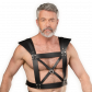 8262 Mens Gladiator Style Chest Harness with Front O-Ring
