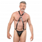 8269 Leather Male G-String Body Harness