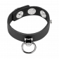 8290 Leather Cock Ring with Metal O-Ring